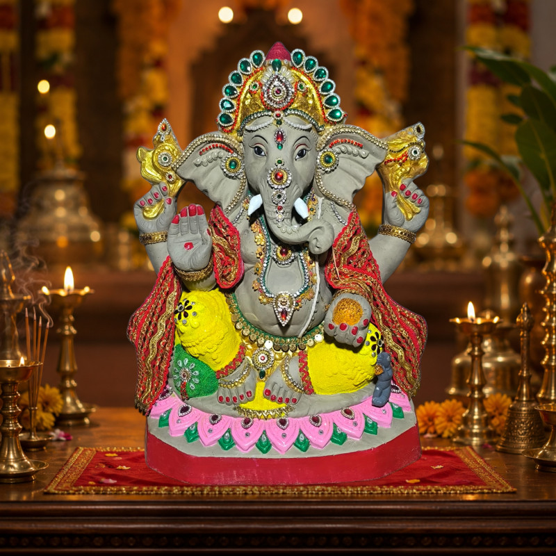 Sri Kundan Ganesha 16 inches
