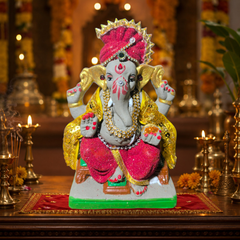 Sri Kundan Ganesha 6 inches